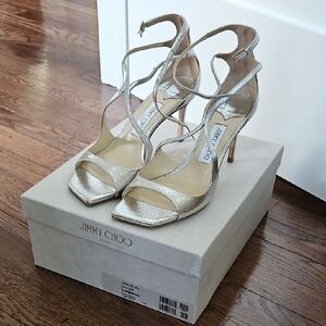 Jimmy Choo Gold Stiletto Heels